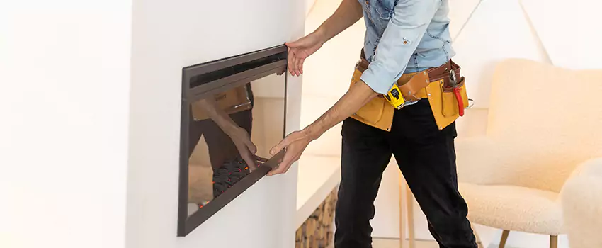 Metal Fireplace Installation in Palm City, Florida