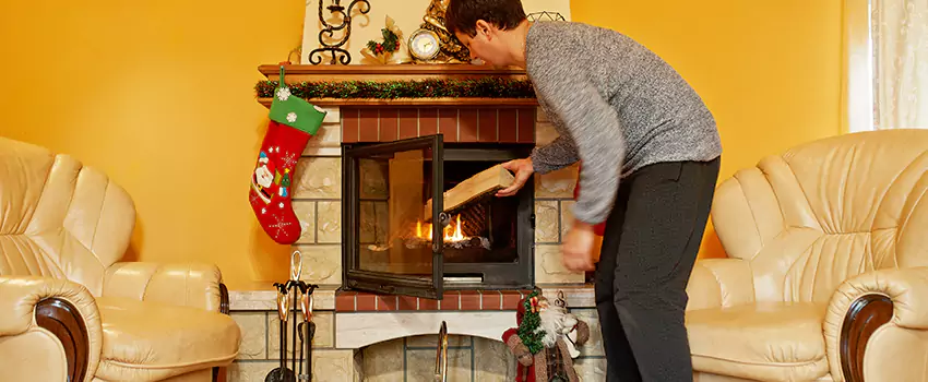 Rusted Metal Fireplace Restoration in Palm City, Florida